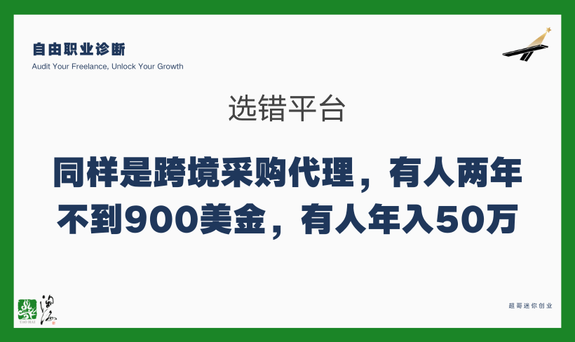 同样是跨境采购代理，有人两年不到900美金，有人年入50万