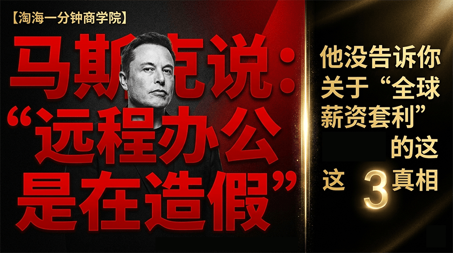 马斯克说“远程办公是在造假”，但他没告诉你关于“全球薪资套利”的这 3 个真相